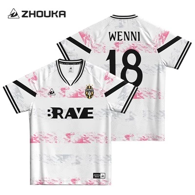 Logo Sublimation Custom Retro Soccer Jersey V-Neck Streetwear Vintage Football Jersey Shirt Baju Jerser Poliester Bola Sepak